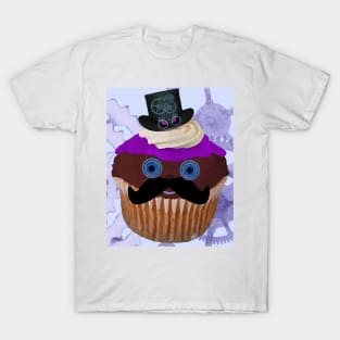 Steampunk Mustache Cupcake T-Shirt